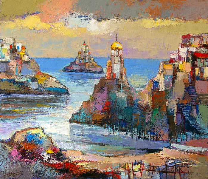 79. Залив с храм