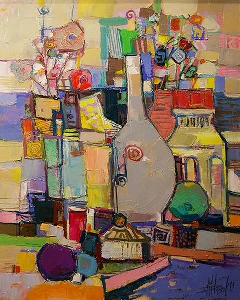 92. Бутилка в сиво