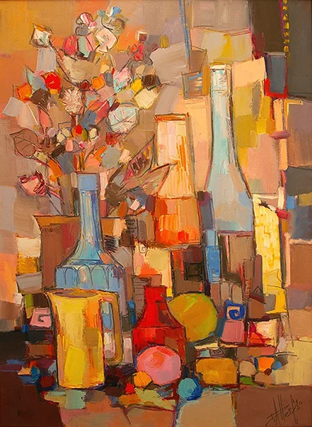 102. Бутилки с цветя