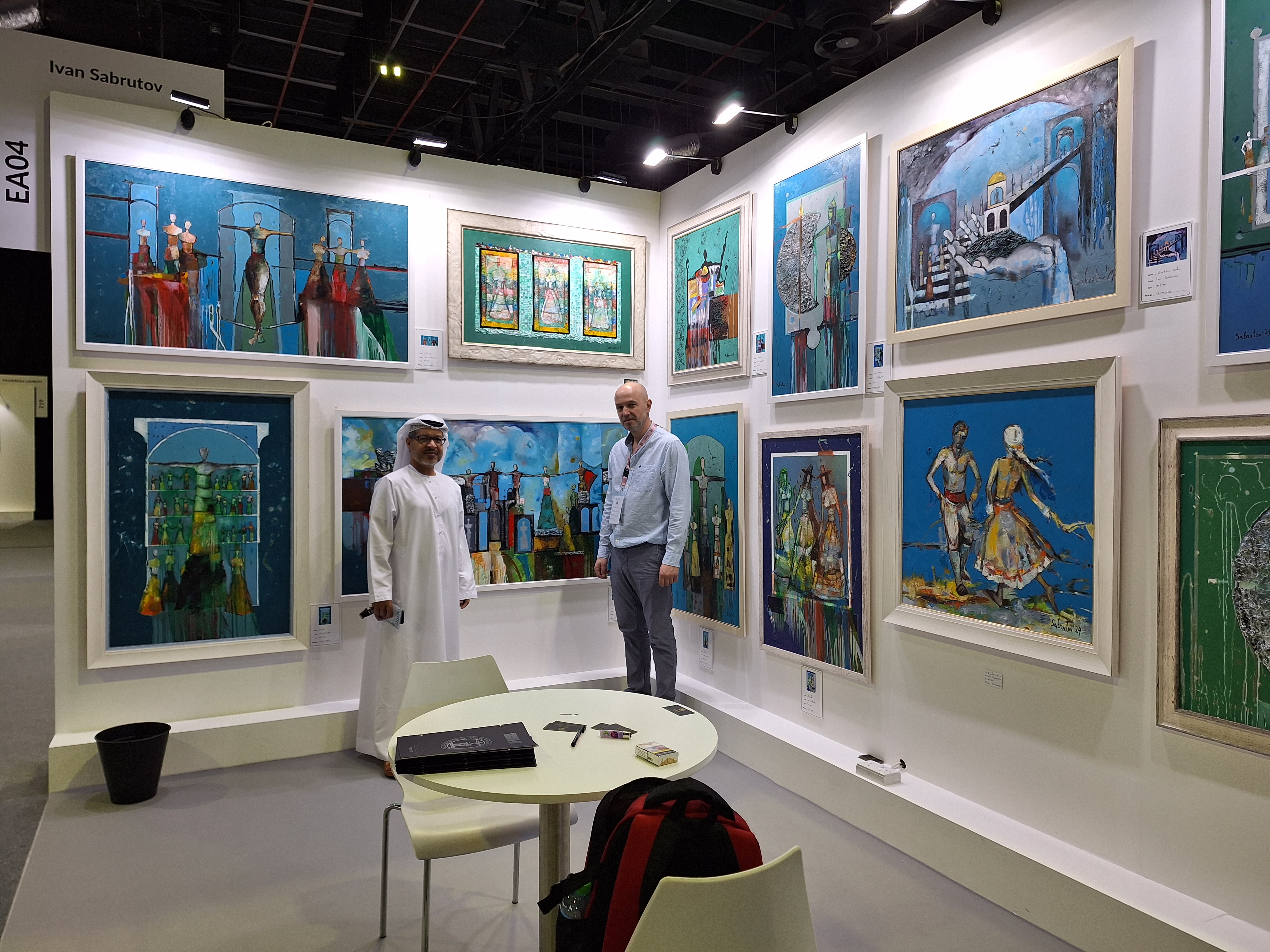 Иван Сабрутов - арт експедиция в Дубай снимка с Шейх